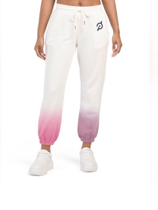 Peloton Pants - Peloton Womens White Pink Purple Ombre Jogger Pants Size Small Cotton Active Wea